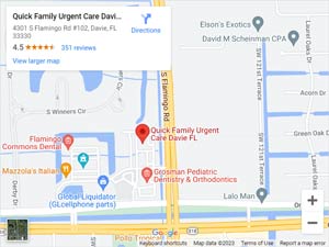 Get Directions to Quick Family Urgent Care in Davie, FL Get Directions to Quick Family Urgent Care in Davie, FL
