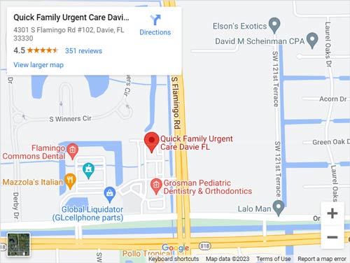 Get Directions to Quick Family Urgent Care in Davie, FL