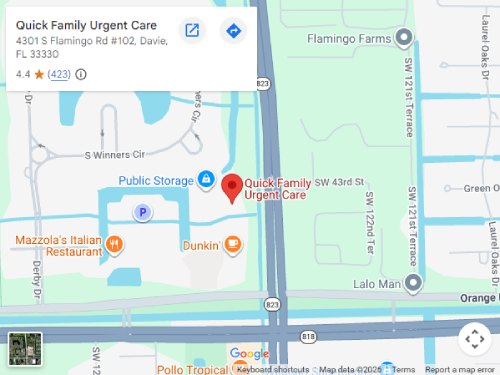 Get Directions to Quick Family Urgent Care
